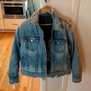 NWT AMIRI Reversible Denim Bomber jacket